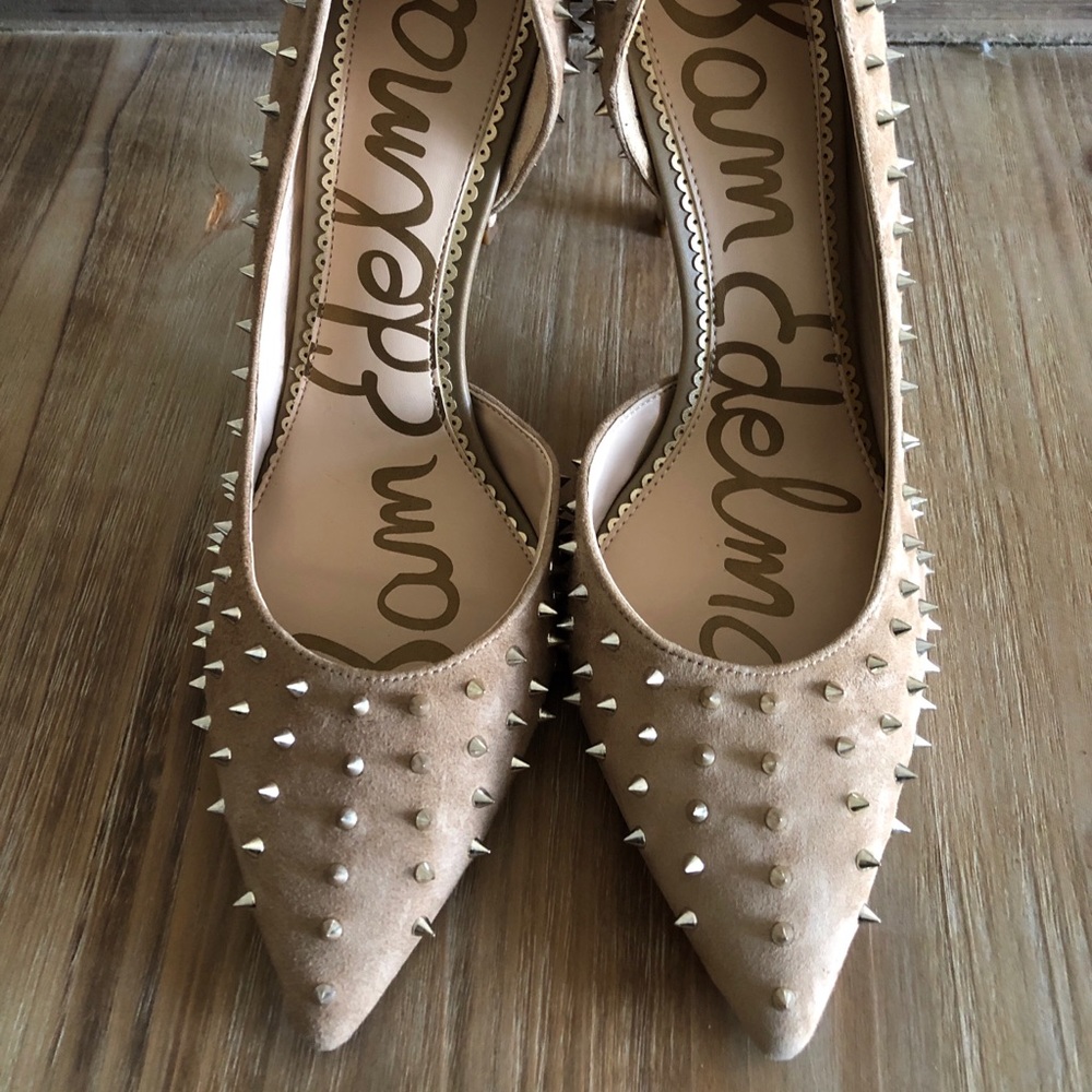 Sam Edelman Hadlee Spikes Studded Suede Pumps